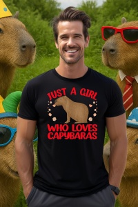 Tricou Barbat CapyBara - Just a girl who loves capybara
