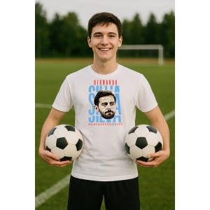 Tricou Barbat cu Fotbalistul David Josu Jimnez Silva - (Retired)