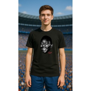 Tricou Barbat cu Fotbalistul Edson Arantes do Nascimento - Brazil - Img 3