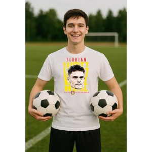 Tricou Barbat cu Fotbalistul Florian Richard Wirtz - Bayer Leverkusen - Img 9