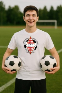 Tricou barbat cu logo stema Fédération monégasque de football Monaco , din bumbac 100% - Img 8