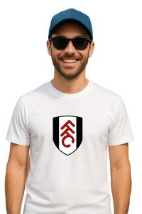 Tricou barbat cu logo stema Fulham FC Anglia , din bumbac 100% - Img 3