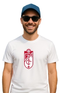 Tricou barbat cu logo stema Granada CF Spania , din bumbac 100%