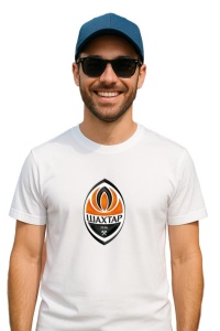 Tricou barbat cu logo stema Shakhtar Donetsk Ucraina , din bumbac 100% - Img 2