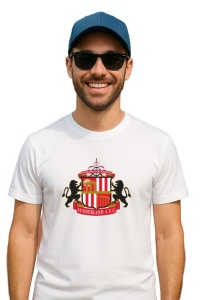 Tricou barbat cu logo stema Sunderland AFC Anglia , din bumbac 100% - Img 3