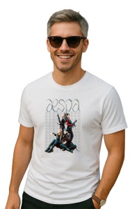 Tricou barbat Kpop cu trupa AESPA music Coreean 141 - Img 2