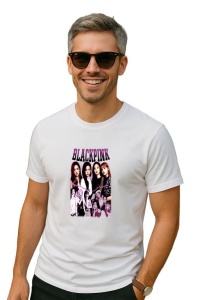 Tricou barbat Kpop cu trupa BLACK PINK ROSE music Coreean 156 - Img 2