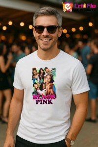 Tricou barbat Kpop cu trupa BLACKPINK 1 music Coreean 157 - Img 4