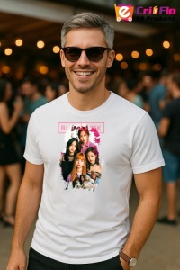 Tricou barbat Kpop cu trupa BLACKPINK 3 music Coreean 162 - Img 3