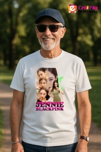 Tricou barbat Kpop cu trupa BLACKPINK JENNIE music Coreean 170 - Img 4