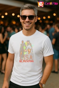 Tricou barbat Kpop cu trupa BLACKPINK LISA 4 music Coreean 171 - Img 3