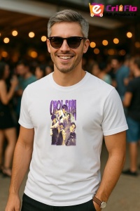Tricou barbat Kpop cu trupa CHOL SAN music Coreean 203 - Img 3