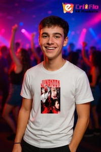 Tricou barbat Kpop cu trupa JUNGKOOK 3 music Coreean 242 - Img 5