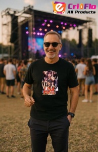 Tricou barbat Kpop cu trupa lisa 5 music Coreean 258 - Img 8