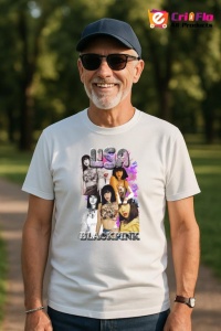 Tricou barbat Kpop cu trupa LISA 8 music Coreean 261 - Img 5