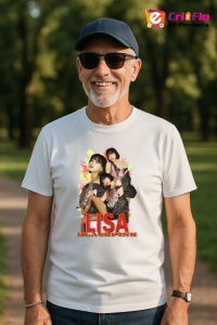 Tricou barbat Kpop cu trupa LISA 9 music Coreean 262 - Img 5