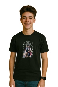 Tricou barbat Kpop cu trupa NEW YANS music Coreean 277 - Img 3