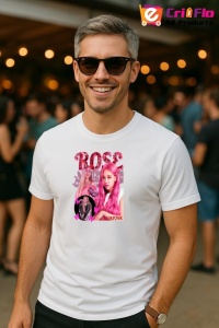 Tricou barbat Kpop cu trupa ROSE BLOACK PINK music Coreean 281 - Img 3