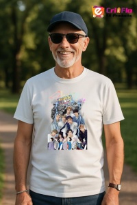 Tricou barbat Kpop cu trupa STRAY KIDS music Coreean 290 - Img 4