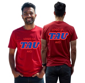 Tricou barbat personalizat cu logo-ul companiei - Fata + Spate