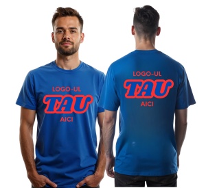 Tricou barbat personalizat cu logo-ul companiei - Fata + Spate