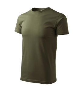 Tricou pentru barbati basic din bumbac de culoare military