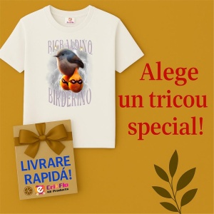 Tricou Barbat Tralalero Tralala cu personajul Bigbaldino Birderino Funny Italian Brainrot Meme Gen Z - Img 7