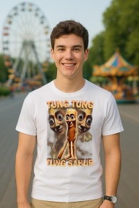 Tricou Barbat Tralalero Tralala cu personajul Brainrot Humor Gen Z (1) - Img 5