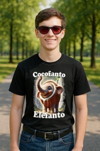 Tricou Barbat Tralalero Tralala cu personajul Cocofanto Elefanto Funny Italian Brainrot Meme Humor Gen Z - Img 2