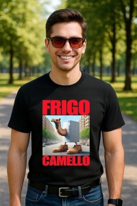 Tricou Barbat Tralalero Tralala cu personajul Frigo Camello - Italian Brainrot Meme - Img 4