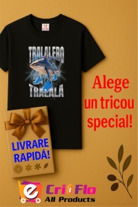 Tricou Barbat Tralalero Tralala cu personajul Tralalero Tralala Bootleg Brainrot Italian Brainrot Meme (1) - Img 6