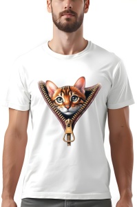 Tricou barbat - Zipping Cat v7