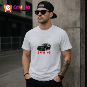 Tricou Barbati Adevarati Conduc Bmw X6, din bumbac 100%, tricou alb, Dama | Barbat - Img 3