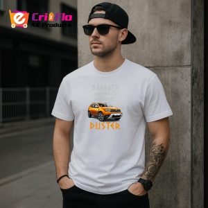 Tricou Barbati Adevarati Conduc Duster, din bumbac 100%, tricou alb, Dama | Barbat - Img 2