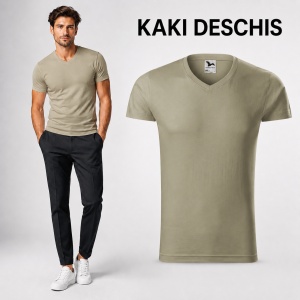 Tricou Bărbați Malfini 146 cu Guler în V, Premium, 100% Bumbac, Slim Fit, 180 g/m², S 3XL, 14 Culori - Img 25