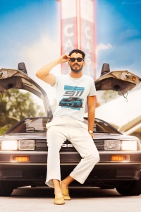 Tricou barbati pasionati auto Porsche 911 RS din bumbac, personalizat - Cadou