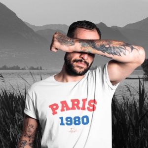 Tricou barbati Streetwear - Paris - din bumbac, personalizat - Cadou