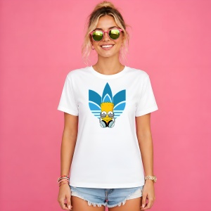 Tricou Bart Simpson Ochelari Soare Logo Albastru Urban Chill Vibe, din bumbac 100% Copii | Dama | Barbat - Img 3