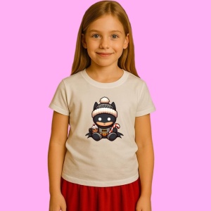 Tricou Batman Christmas Cu Cana Si Baston Bomboana, din bumbac 100%, tricou alb, Copii | Dama | Barbat - Img 2