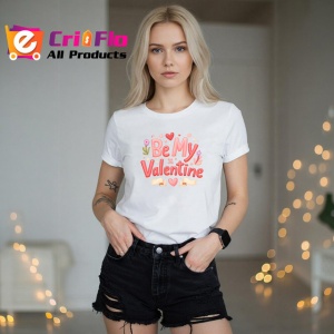 Tricou Be My Valentine Iepuras Dragut Roz, din bumbac 100% , tricou alb pentru Copii | Dama | Barbat - Img 7
