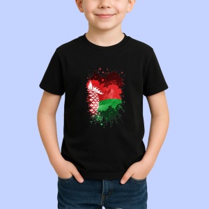 Tricou Belarus Steag Splash Art, Copii | Dama | Barbat, culoare negru - Img 3