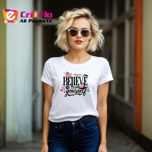 Tricou Believe In Magic Unicorn Fundal Gri, din bumbac 100% , tricou alb pentru Copii | Dama | Barbat - Img 8