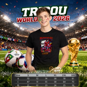 Tricou Ben Diaz Morocco World Cup Fifa 2026, din bumbac 100%, tricou negru, Copii | Dama | Barbat - Img 6