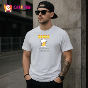 Tricou Berea Mic Dejunul Campionilor Amuzant, din bumbac 100% , tricou alb pentru Dama | Barbat - Img 6