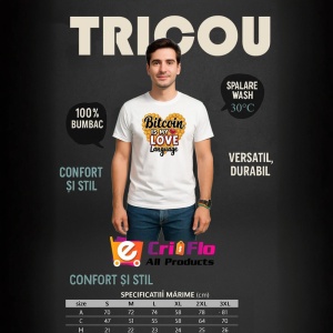 Tricou bitcoin is my love language, bitcoin este limbajul meu al iubirii, Copii | Dama | Barbat - Img 6