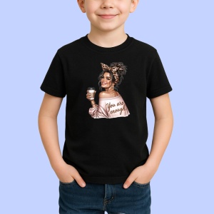 Tricou Boss girl you are enough, boss girl esti suficienta, Copii | Dama | Barbat , tricou negru - Img 2