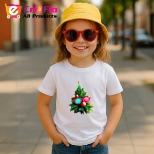 Tricou Brad decorat stil minimalist cu globuri colorate Copii | Dama | Barbat - Img 11