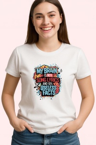 Tricou Brain Is 90 Percent Song Lyrics, Copii | Dama | Barbat - Img 4