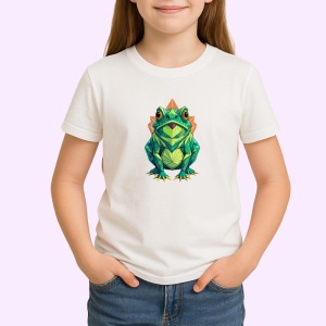Tricou Broasca Verde Poligonala Arta, Copii | Dama | Barbat - Img 3