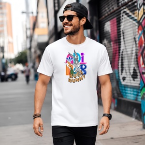 Tricou Bugs Bunny Basketball Player Urban Street Sports Art, din bumbac 100% Copii | Dama | Barbat - Img 5